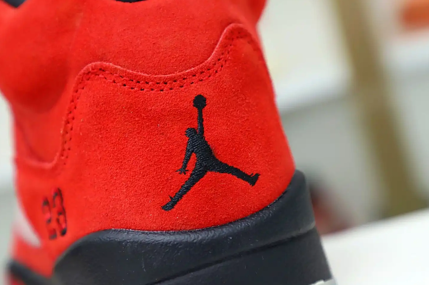 Kimikick RETRO BULL AIR JORDAN 5 SUEDE RED RAGING 0720